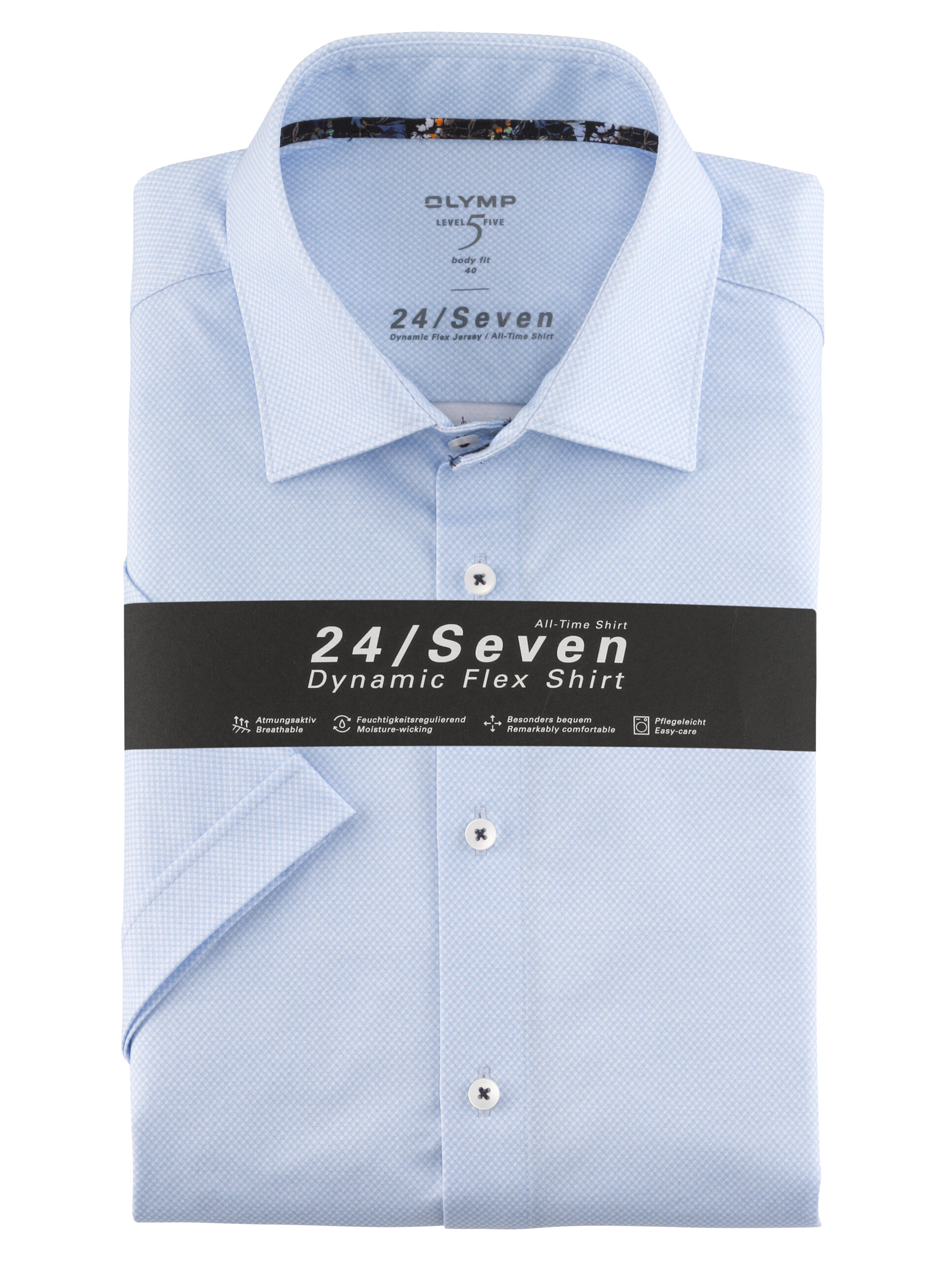 OLYMP Level Five 24/Seven body fit, Businesshemd, New York Kent, Bleu -  Hartmann Mode Shop