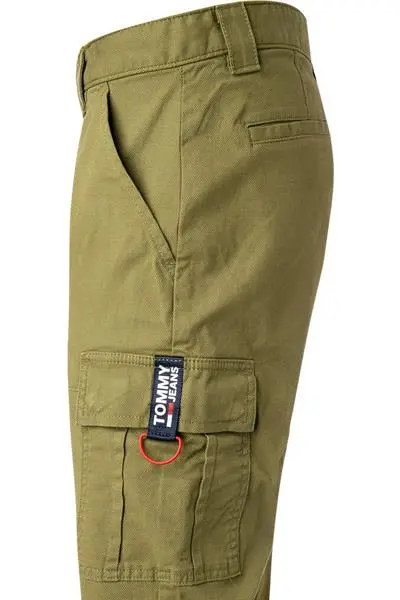 Tommy Jeans Cargohose, Bio Baumwolle, olivgrün TJM SCANTON