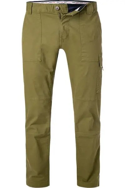 Tommy Jeans Cargohose, Bio Baumwolle, olivgrün TJM SCANTON