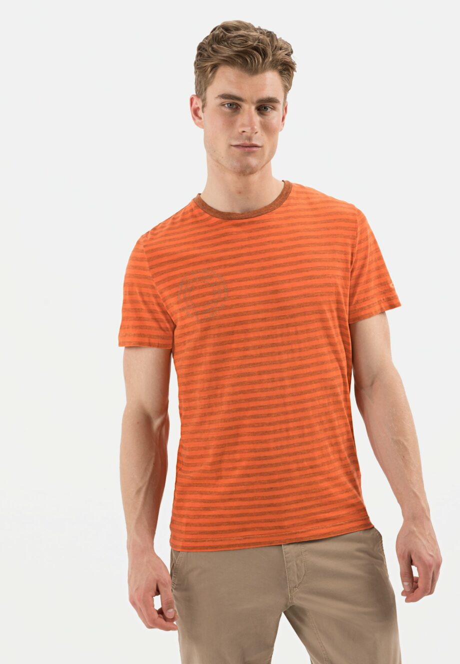 Camel active Kurzarm T-Shirt aus Baumwollmix, orange