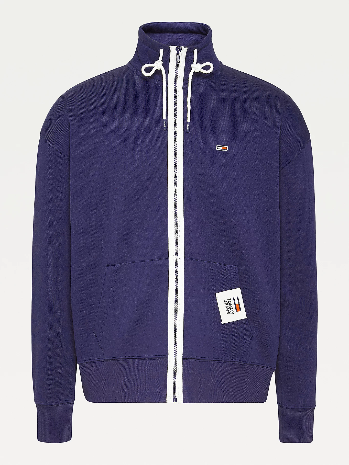 Tommy Jeans Trainingsjacke mit Kontrast-Reißverschluss, twilight navy