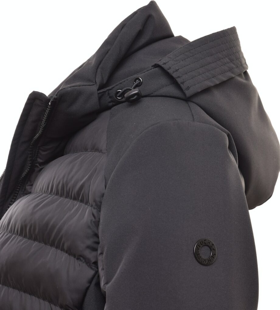 Fuchs Schmitt Parka im Materialmix aus verstepptem Solarball und Rainwear Laminat , schwarz