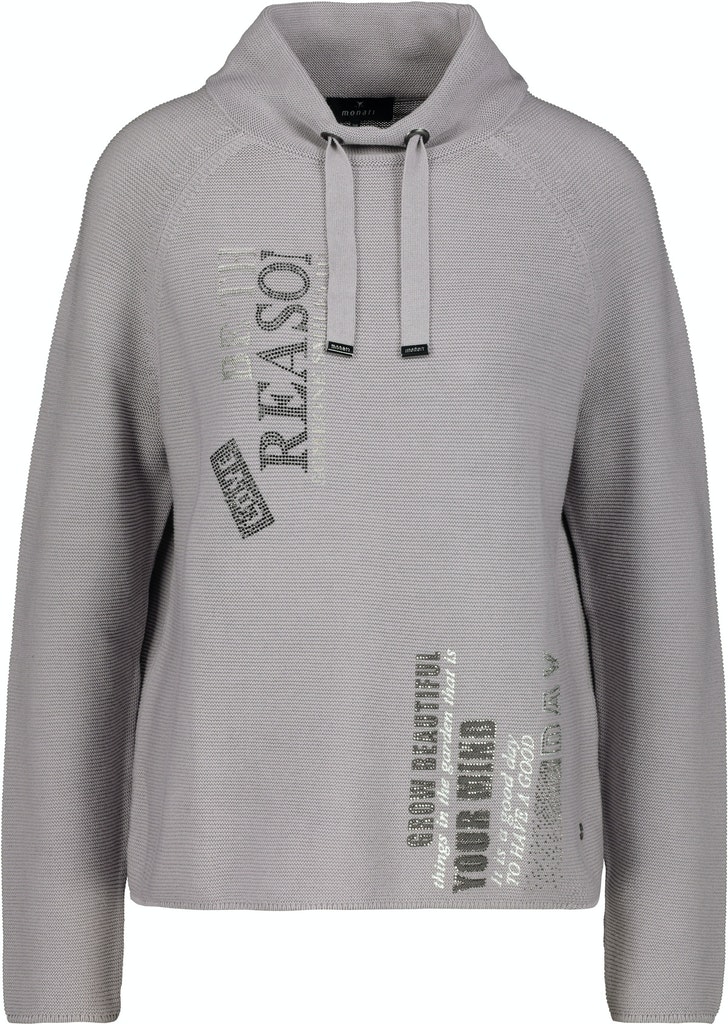 Monari Strickpullover mit Stehkragen, cloud