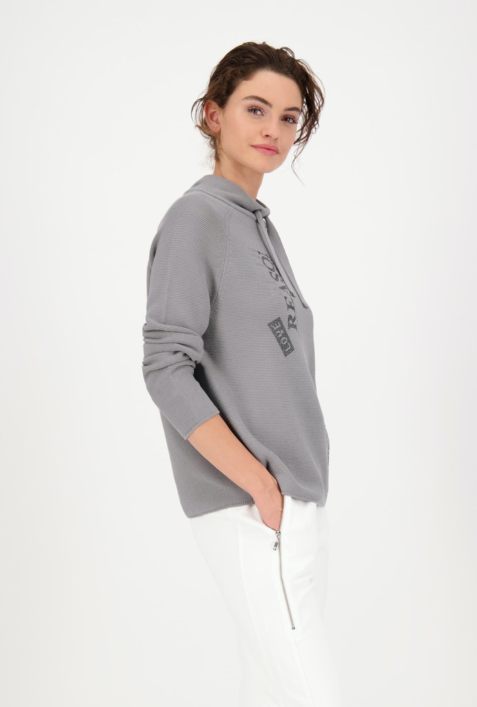 Monari Strickpullover mit Stehkragen, cloud