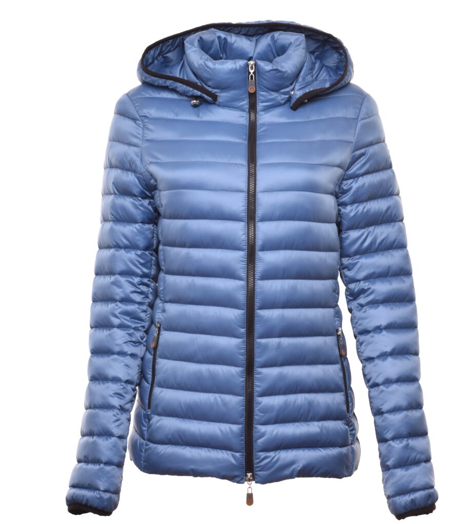 Fuchs Schmitt Jacke mit Stehkragen, abnehmbarer Kapuze Vegan Down, extra leicht, bleu