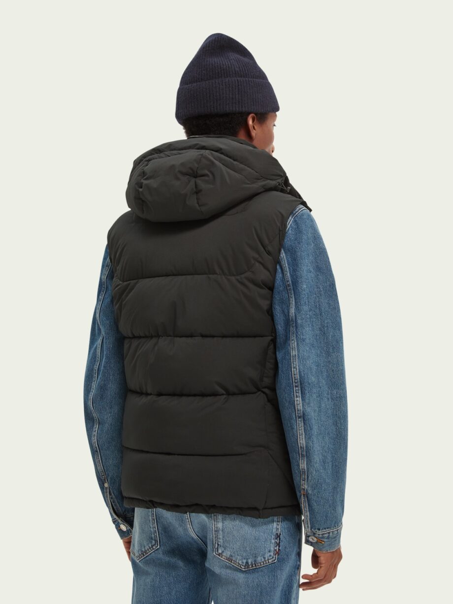 Scotch & Soda gesteppter Bodywarmer mit Kapuze, black