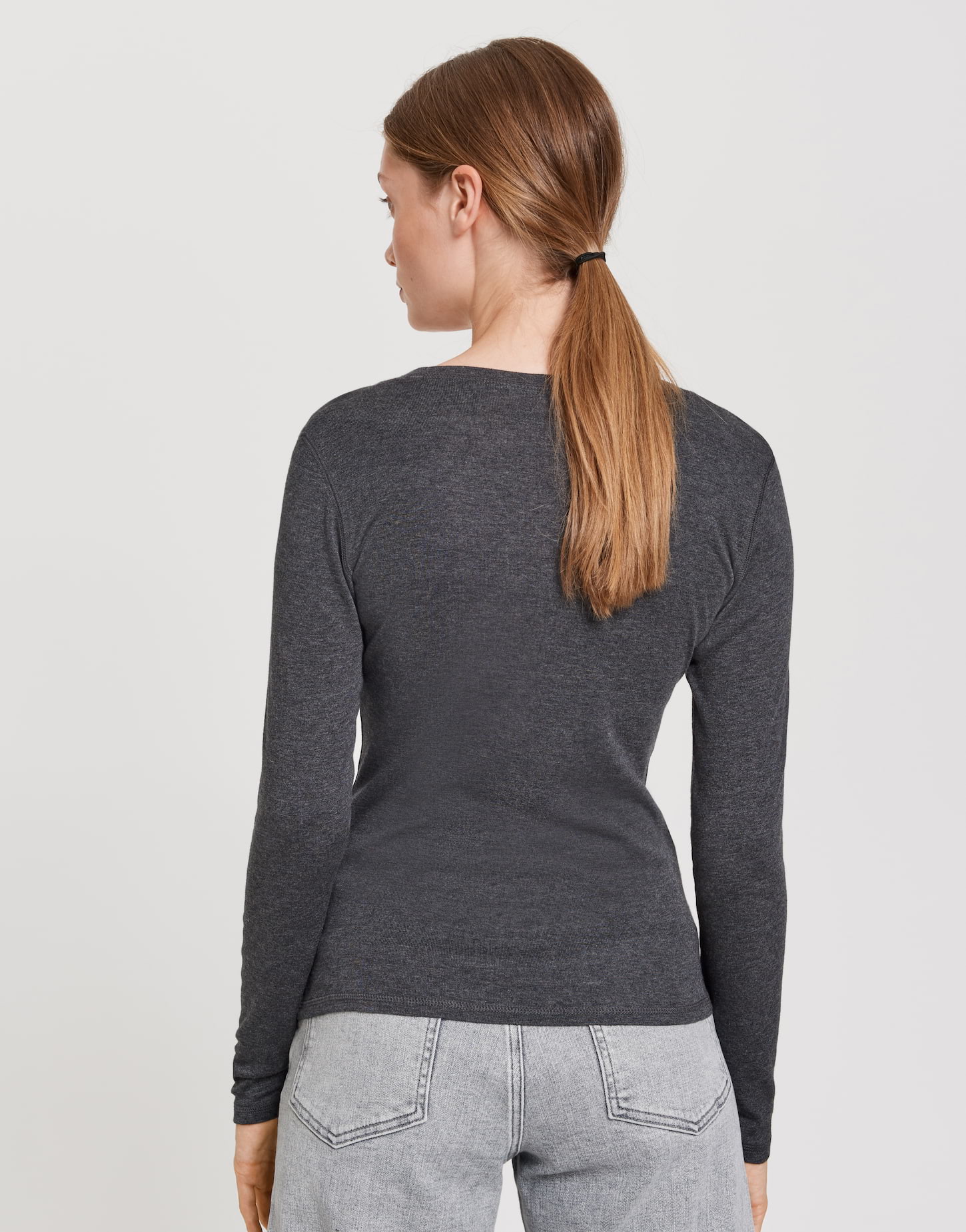 Opus Longsleeve Sorana, slate grey melange