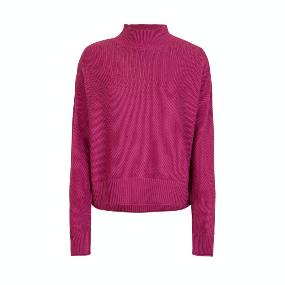 Lieblingsstück Pullover Rollkragen Reiskorn Struktur NeeleL, magenta