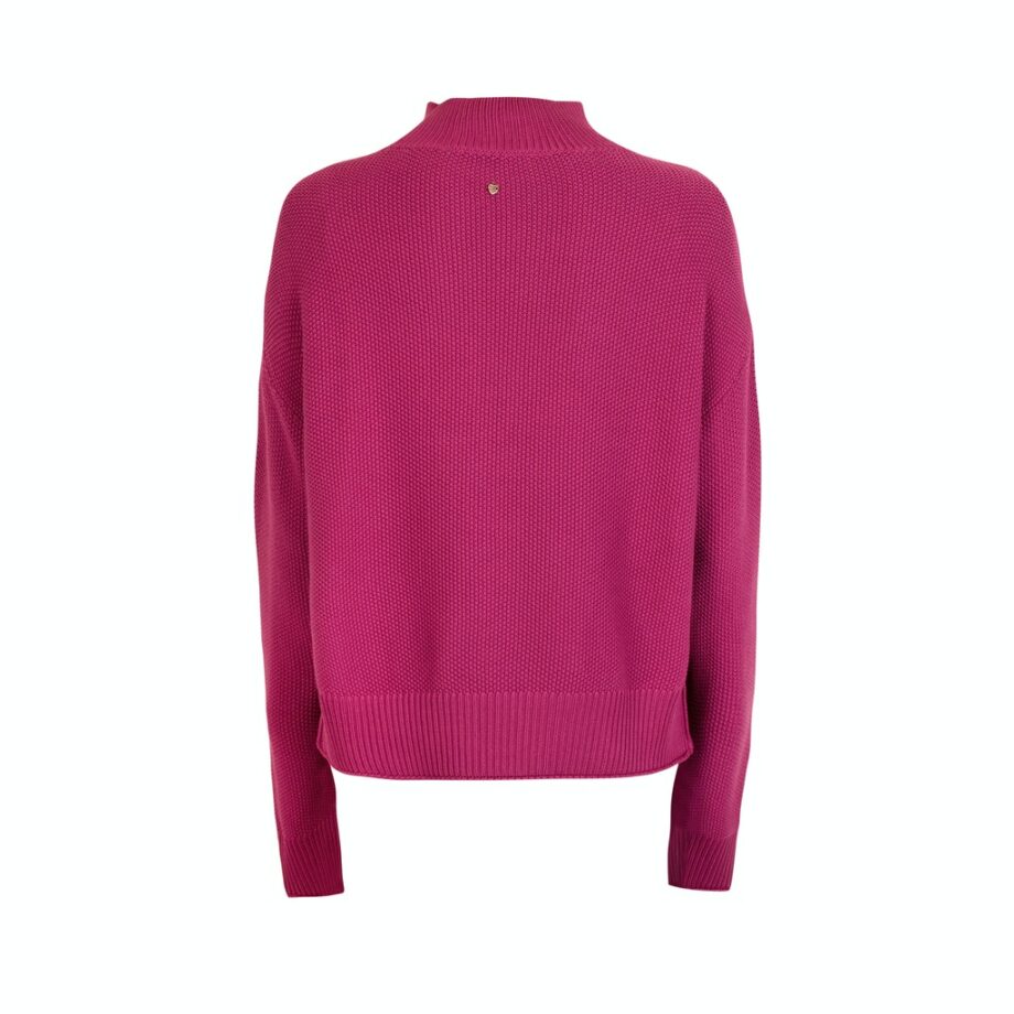 Lieblingsstück Pullover Rollkragen Reiskorn Struktur NeeleL, magenta