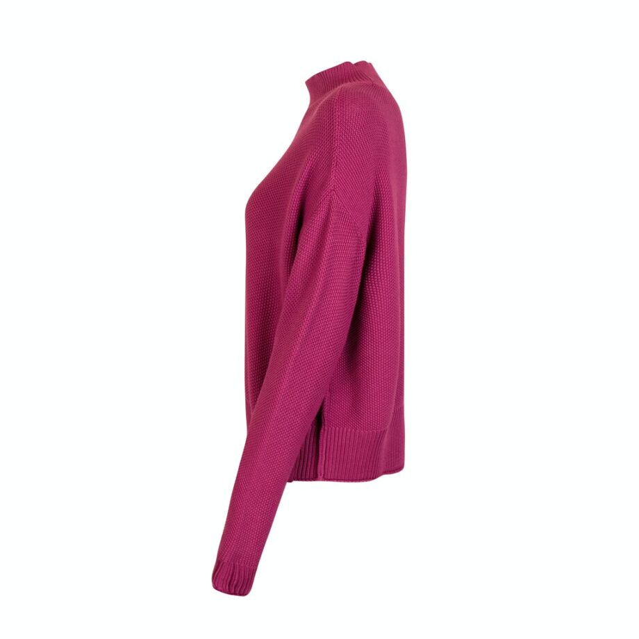 Lieblingsstück Pullover Rollkragen Reiskorn Struktur NeeleL, magenta