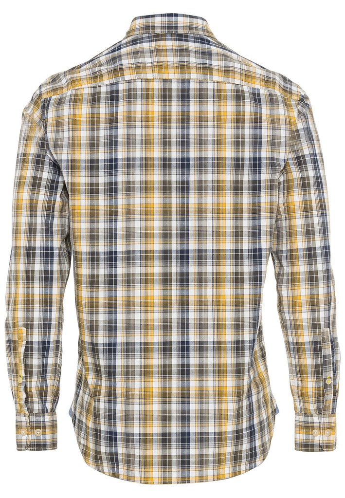 Camel active Langarm Hemd Regular Fit im Karomuster, gold