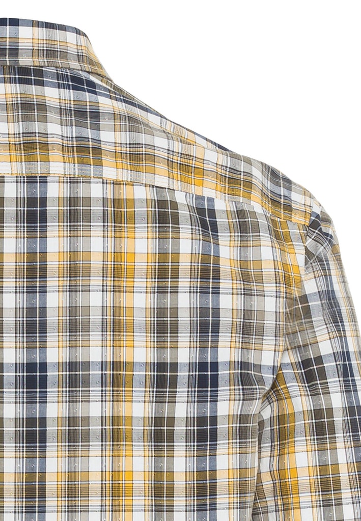 Camel active Langarm Hemd Regular Fit im Karomuster, gold