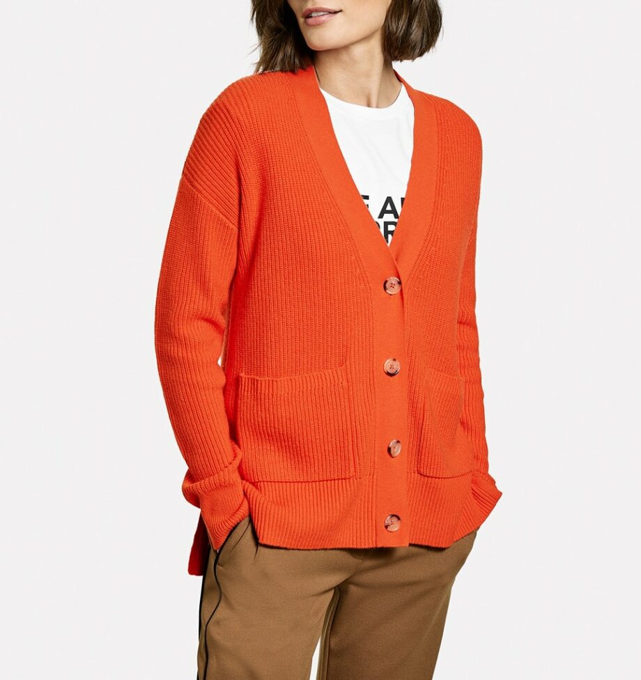 Gerry Weber Strickjacke mit Wolle, pumpkin