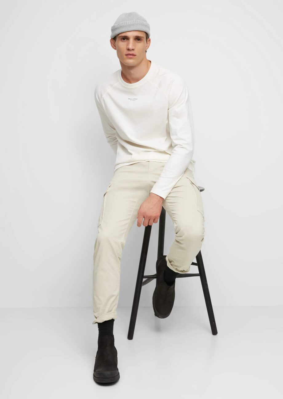 MARC O’POLO Chino Modell OSBY cargo aus Bio-Baumwoll-Mix, puritan
