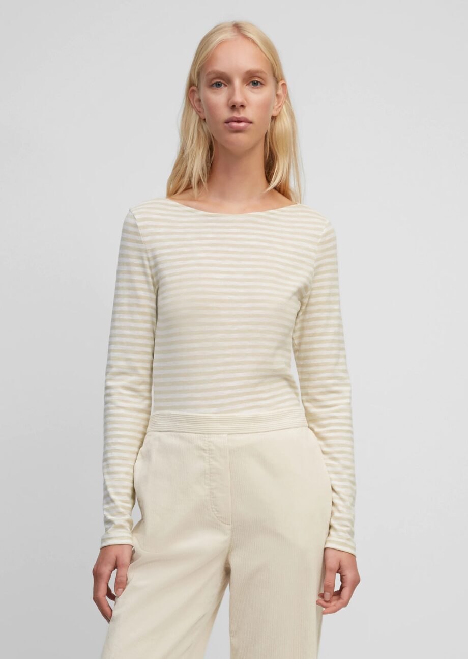 MARC O’POLO Longsleeve aus Organic Cotton, multi/off-white