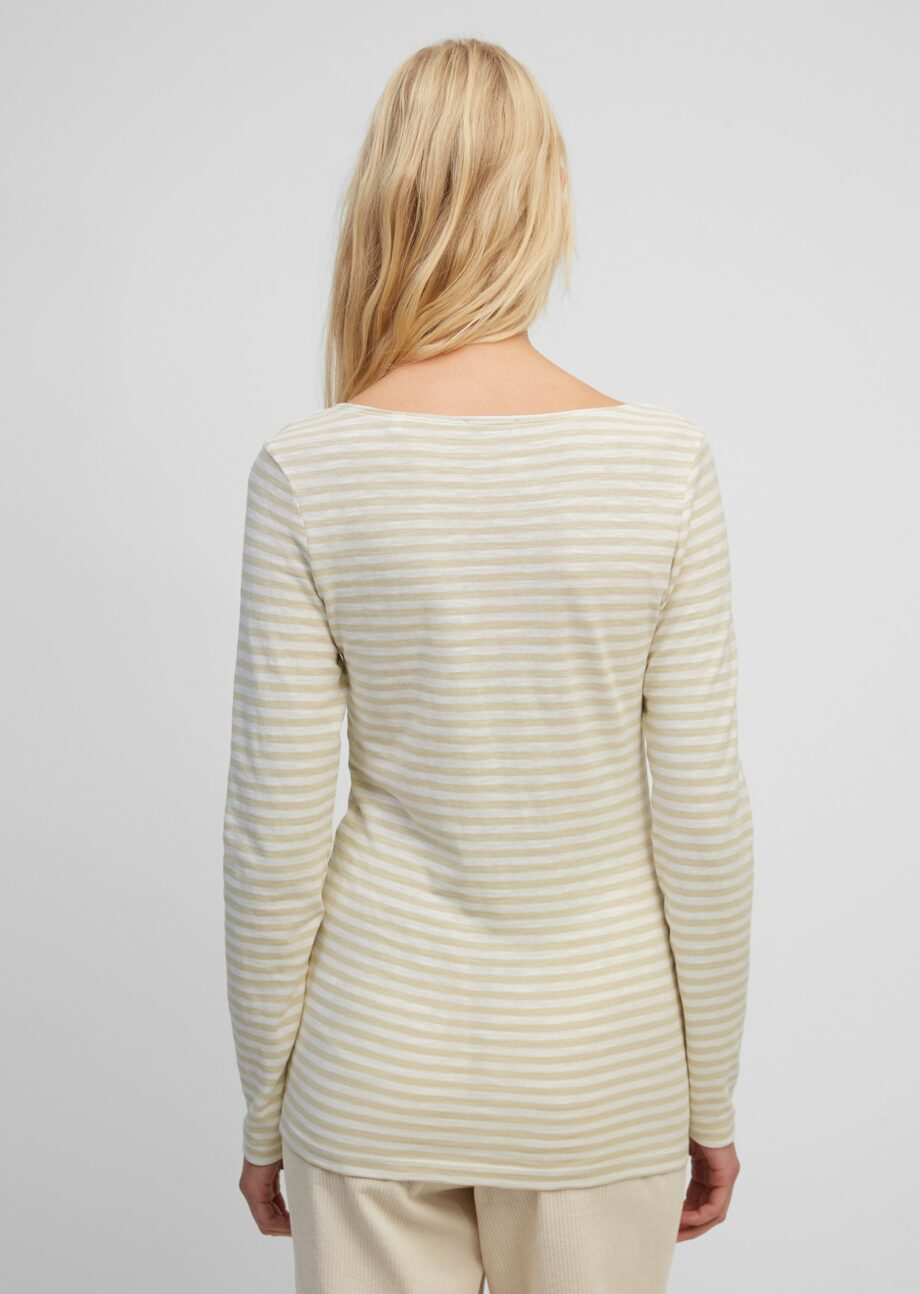 MARC O’POLO Longsleeve aus Organic Cotton, multi/off-white