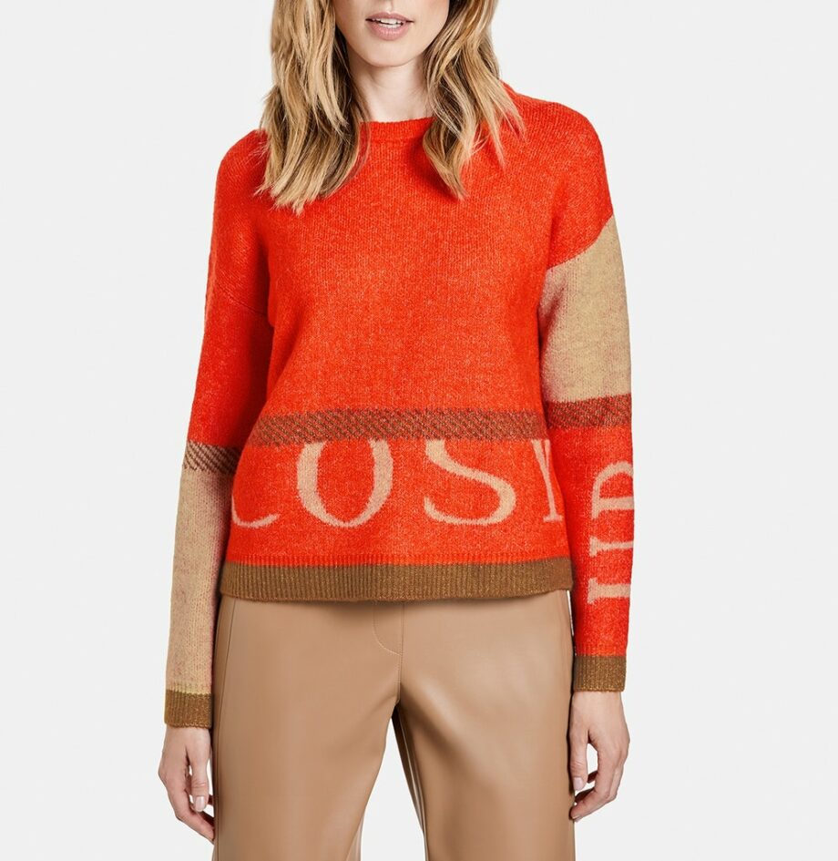 GERRY WEBER Pullover Cosy Up, pumpkin/ caramel/ hazelnut
