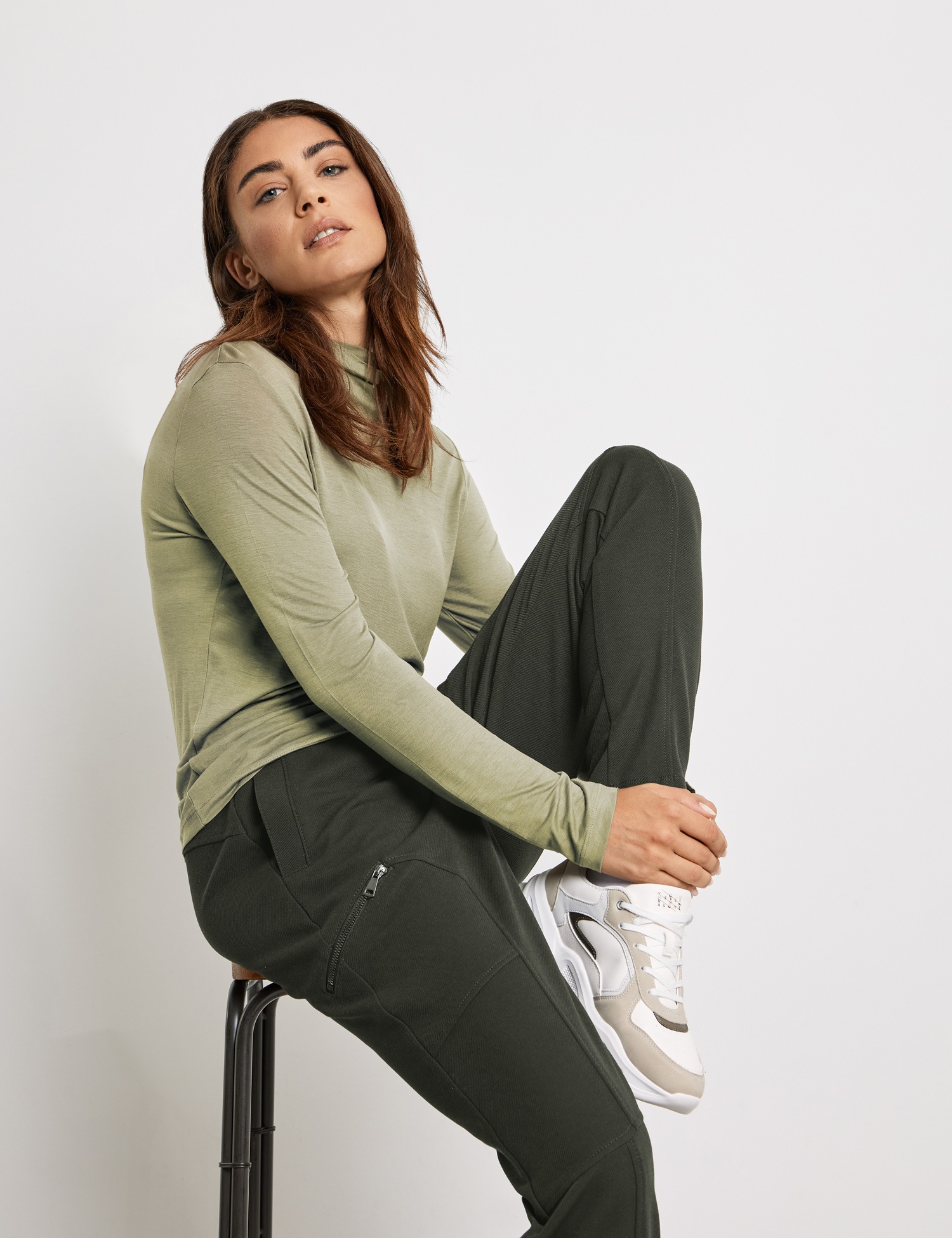TAIFUN Longsleeve mit Turtleneck, reed green