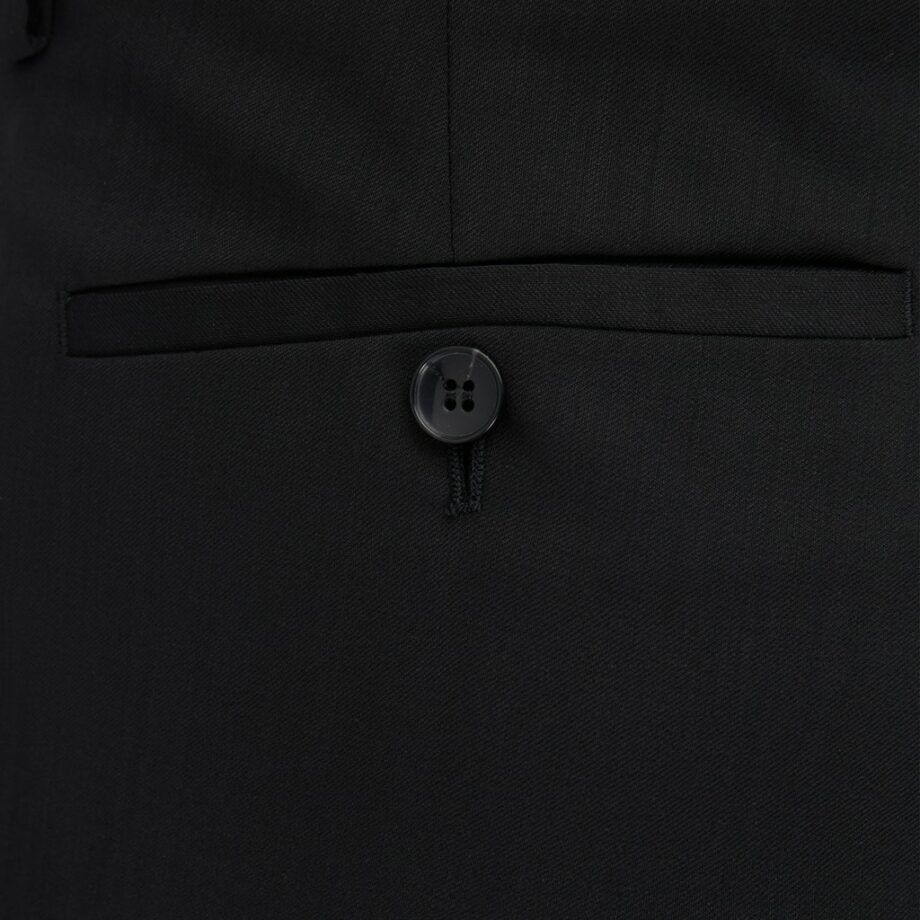 Benvenuto Baukasten-Hose Junger Premium-Business-Anzug in Super 110 Nero.V, schwarz
