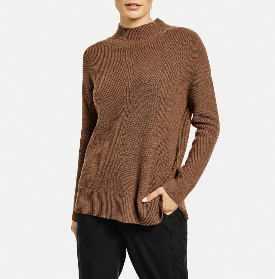 GERRY WEBER Pullover mit Strukturstrick, hazelnut melange