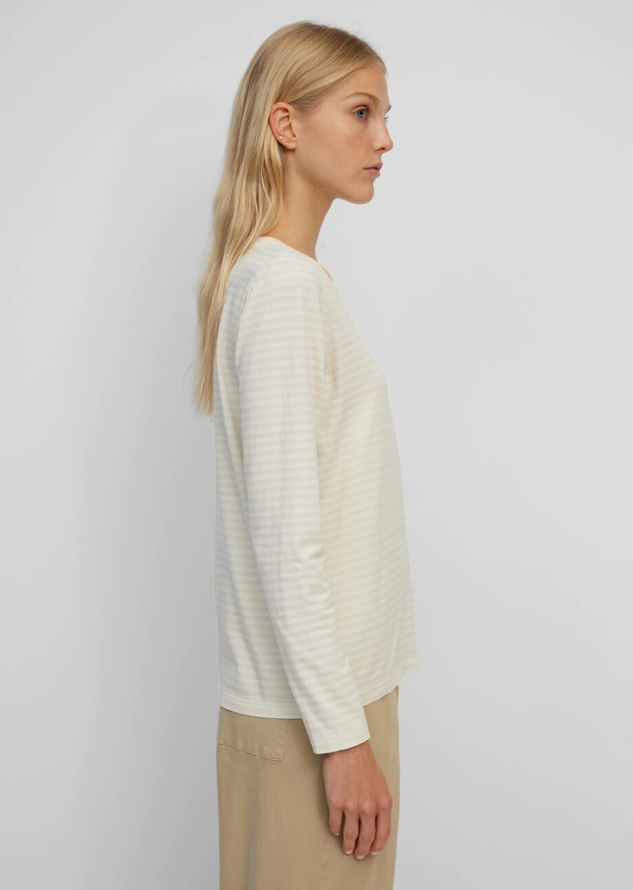 MARC O’POLO Longsleeve aus Organic-Cotton-Jersey, multi/white