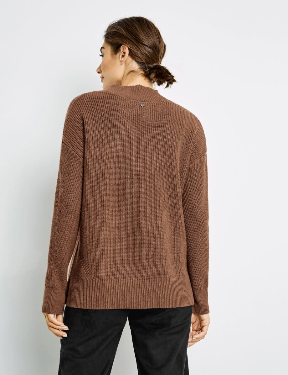 GERRY WEBER Pullover mit Strukturstrick, hazelnut melange