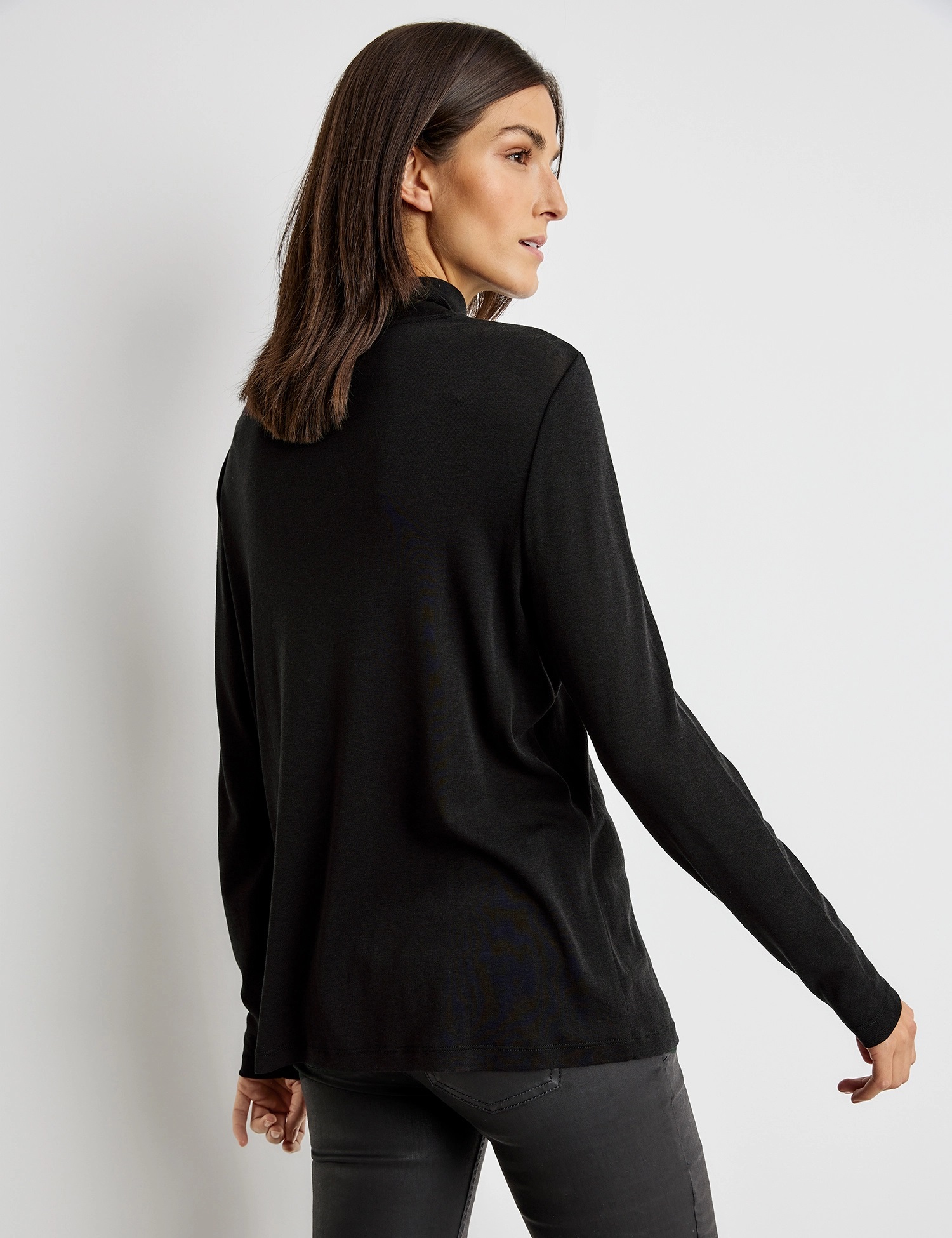 Gerry Weber Longsleeve Lyocell-Viskose, schwarz