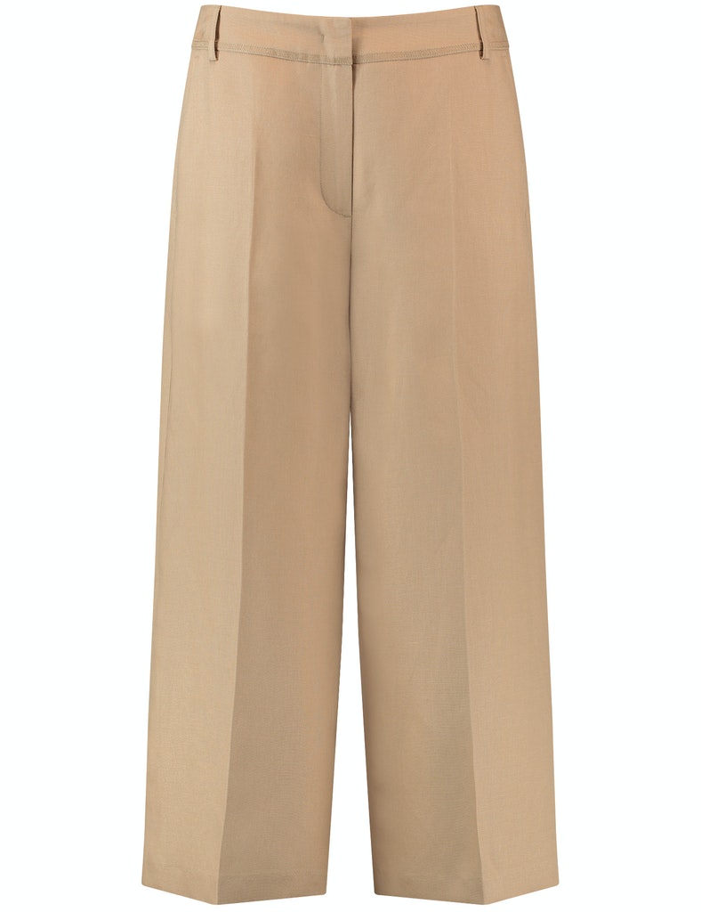 Taifun Culotte aus Lyocell-Leinen-Mix, sand