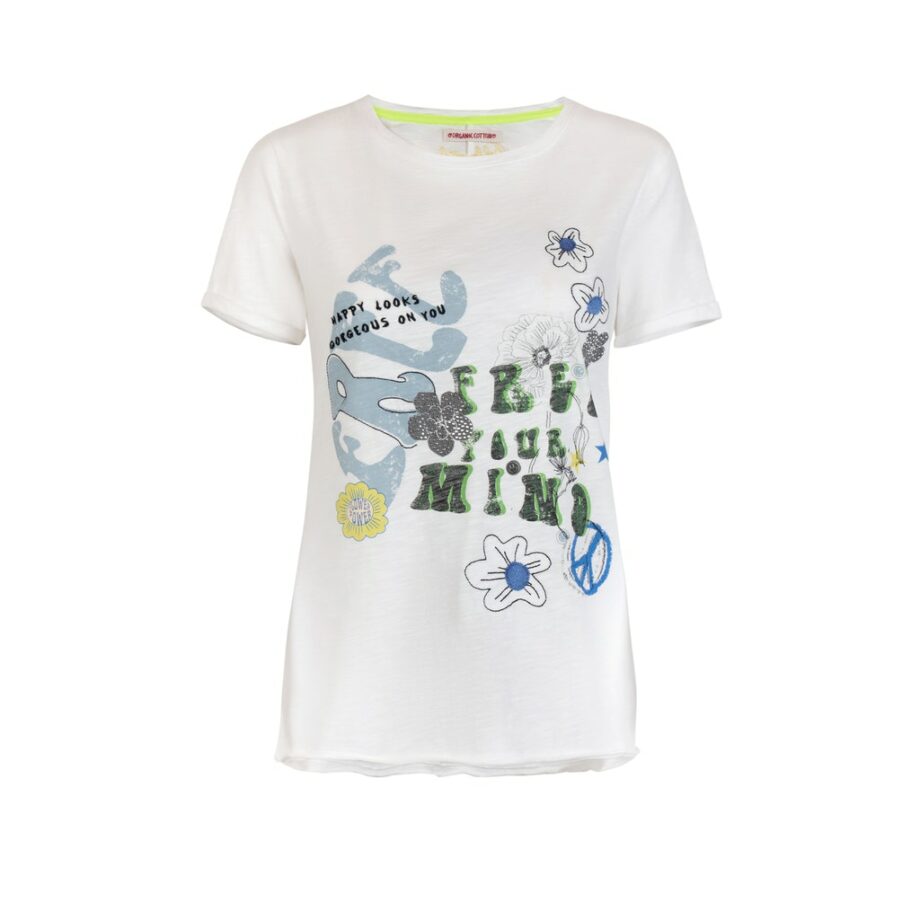 Lieblingsstück Kurzarm T-Shirt Free Mind CelindaL, offwhite