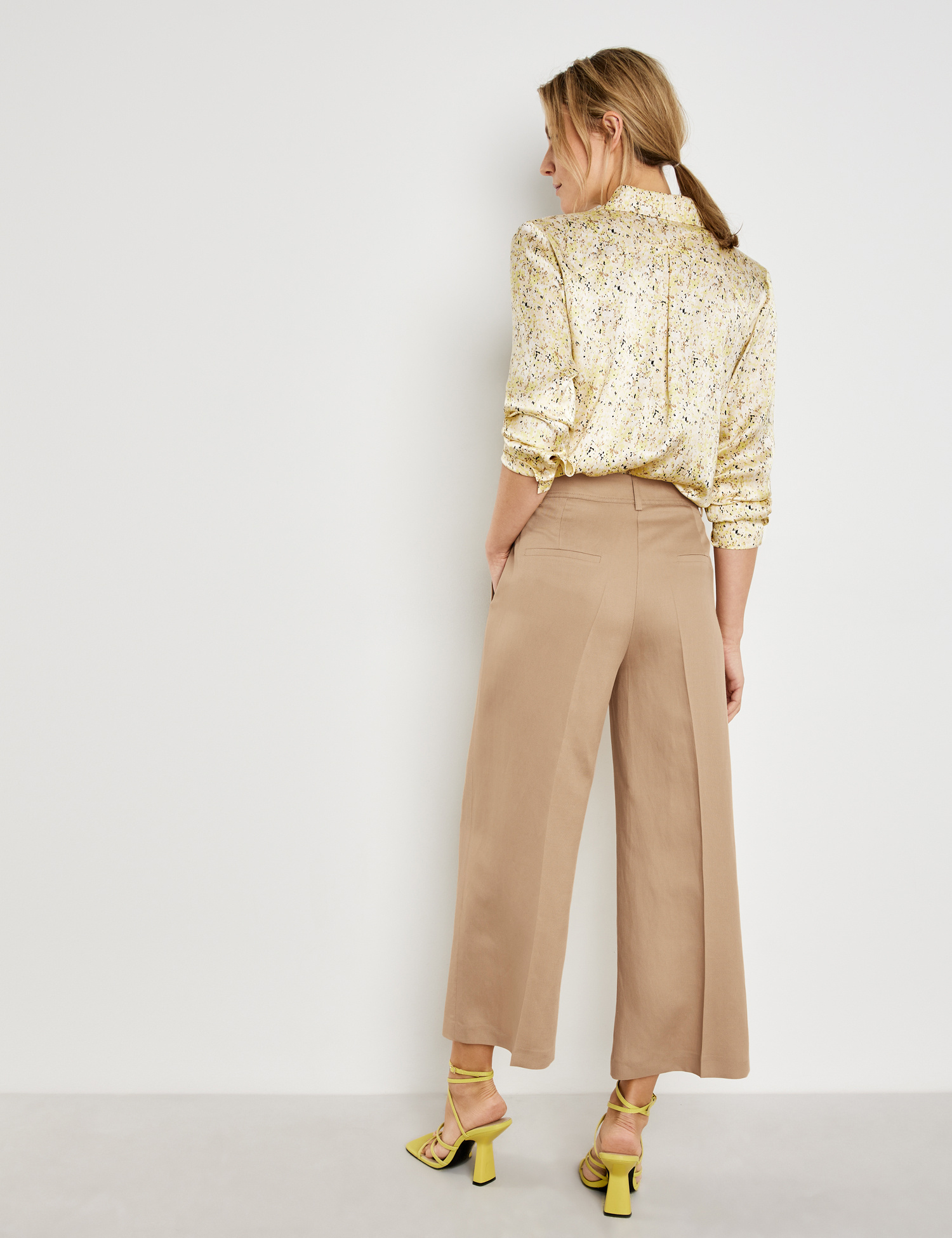 Taifun Culotte aus Lyocell-Leinen-Mix, sand