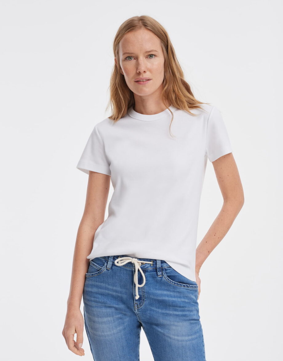 Opus T-Shirt Samun, white