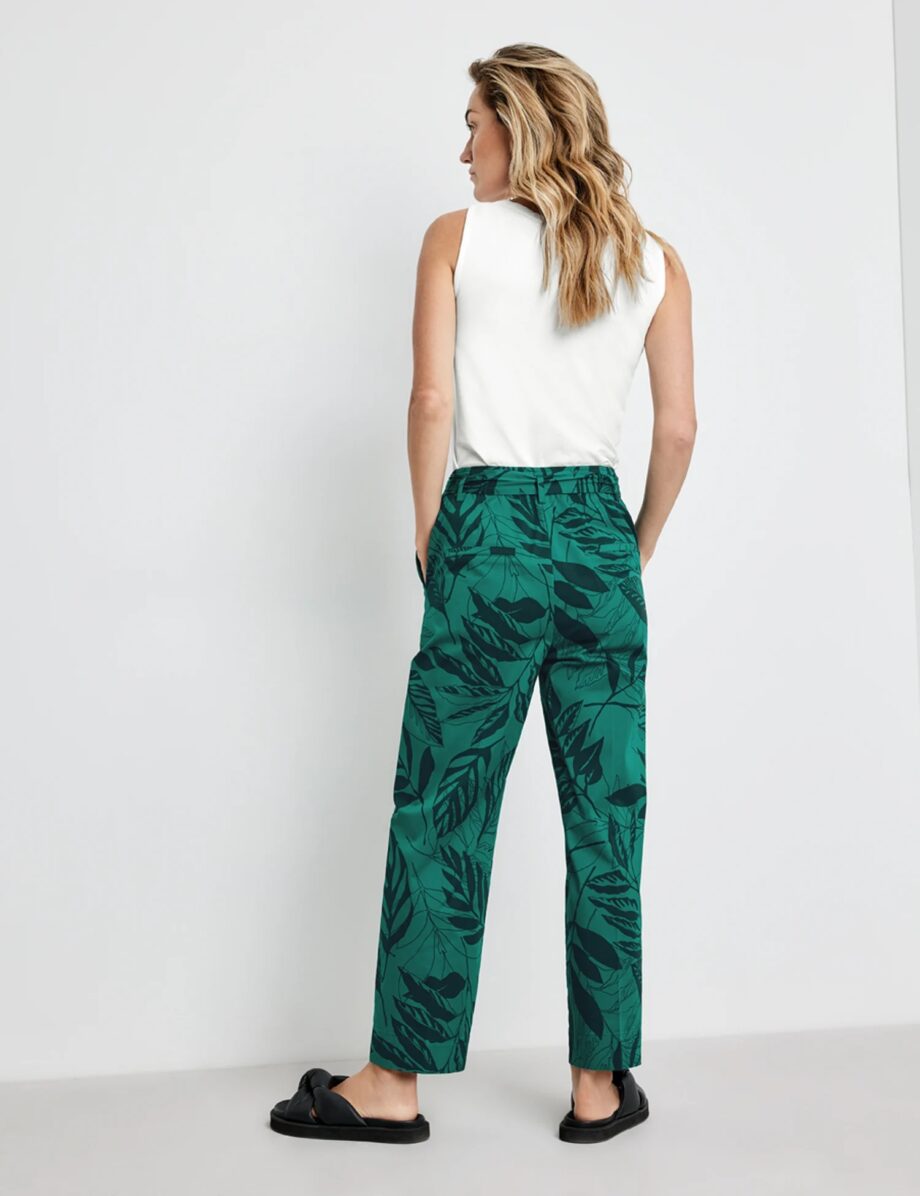 GERRY WEBER Hose mit Blätterdruck, seaweed pine druck