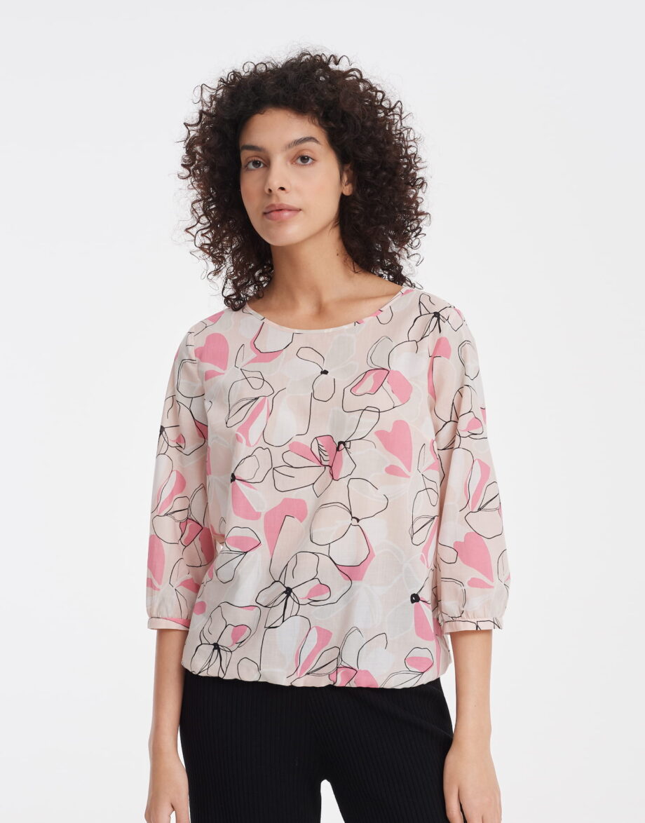 Opus Printbluse Fu Blossom, powder blush