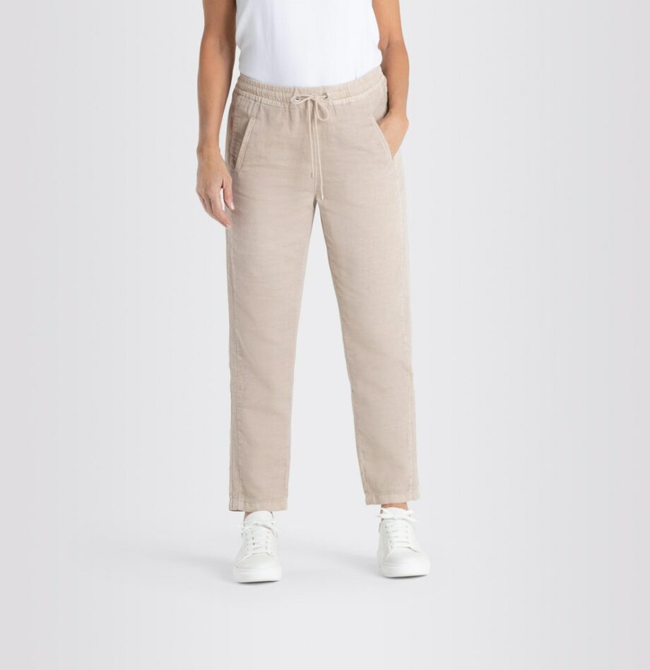 MAC JEANS - Easy Chino, Cotton linen tencel, beige