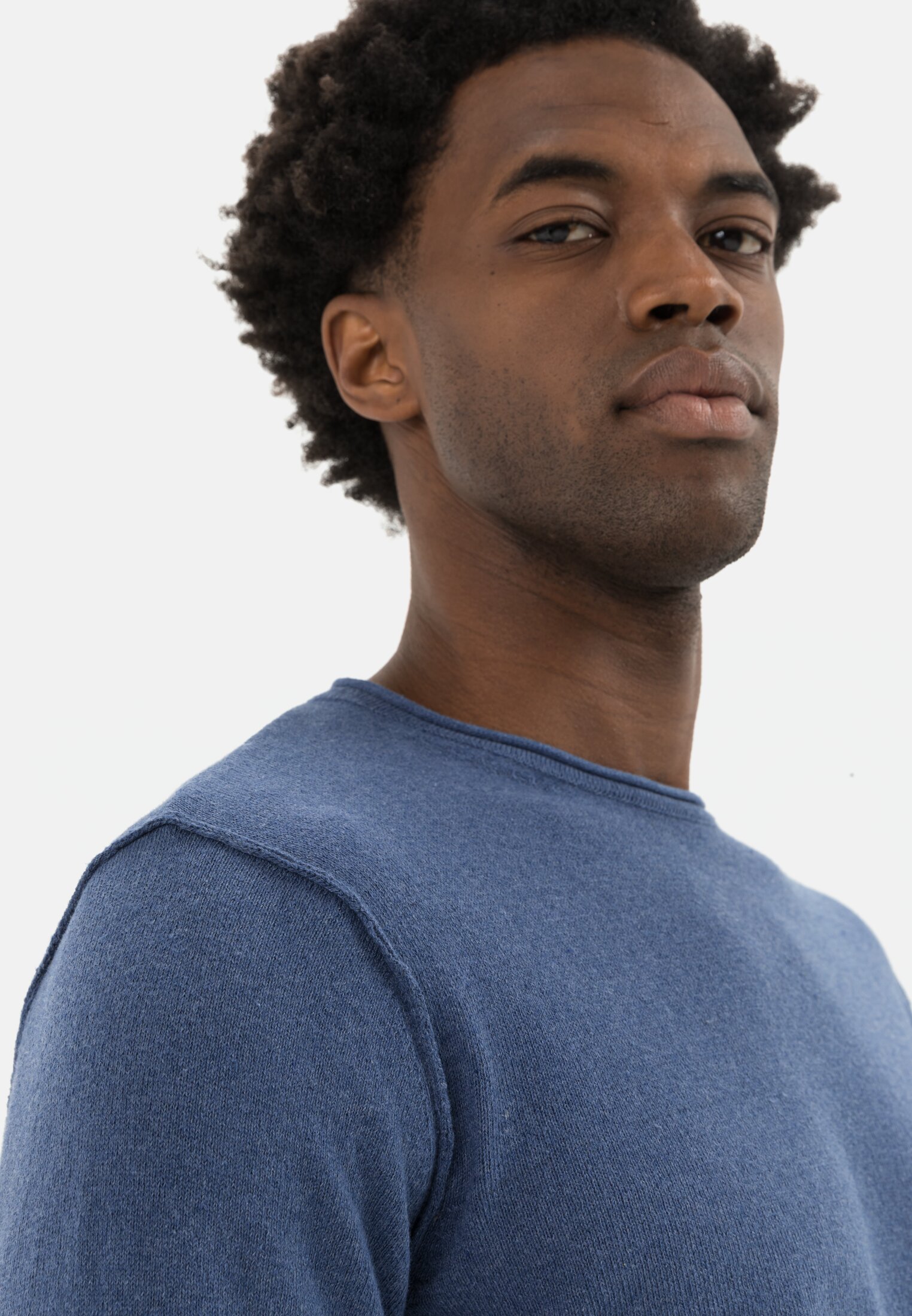 Camel active Pullover mit recyceltem Polyesteranteil, aqua blue