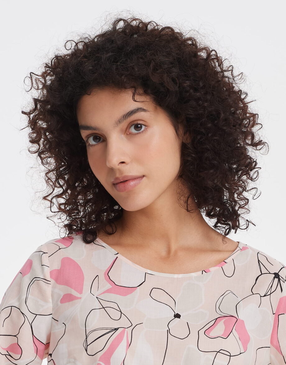 Opus Printbluse Fu Blossom, powder blush