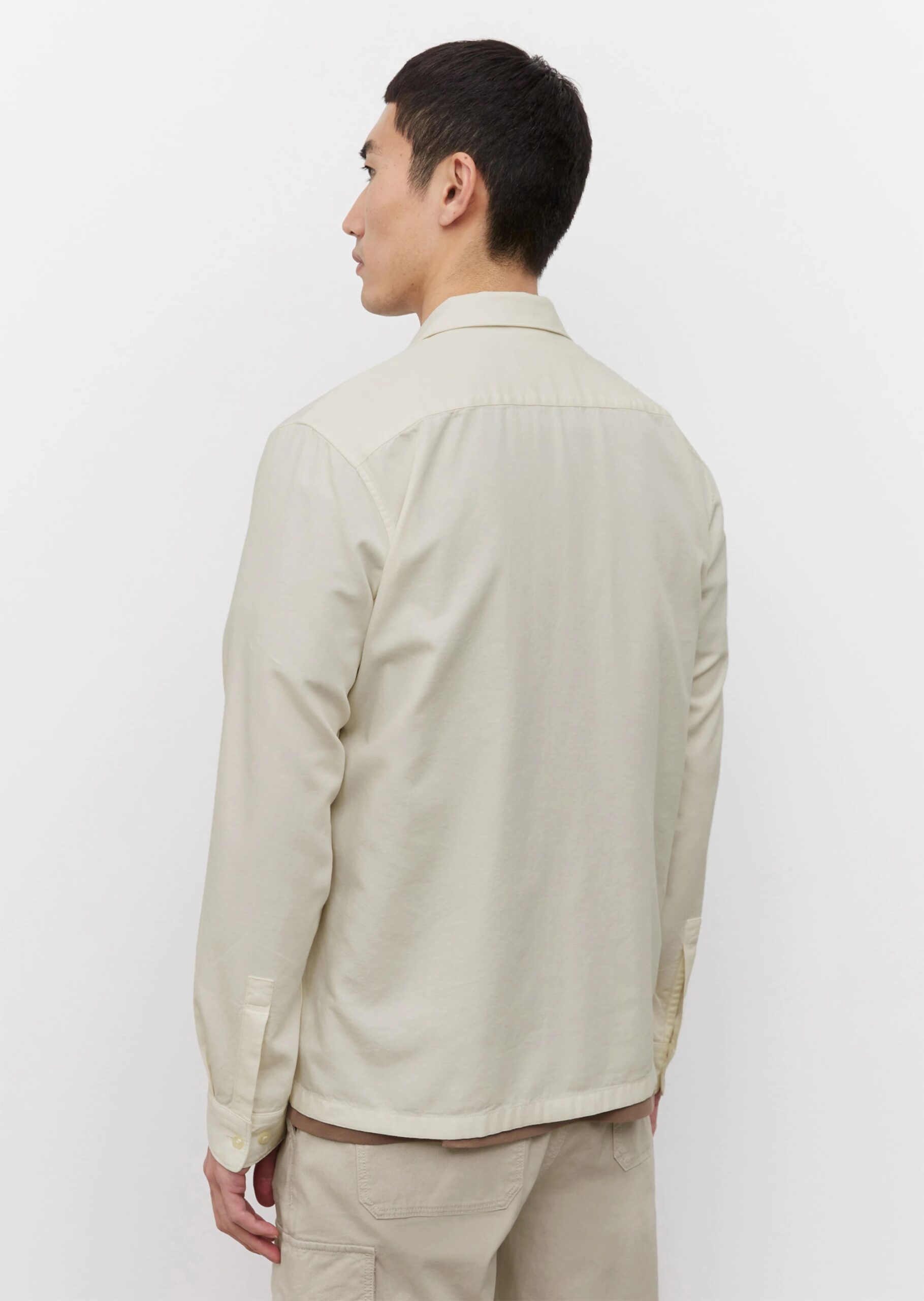 MARC O’POLO Overshirt aus softem Bio-Baumwolle-Lyocell-Mix, silver fern