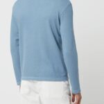 Marc O'Polo Herren T-Shirt Langarm  aus Baumwolle - Hellblau