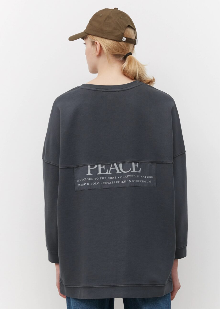 MARC O’POLO Oversize-Sweatshirt aus reiner Organic Cotton-Qualität, deep sky