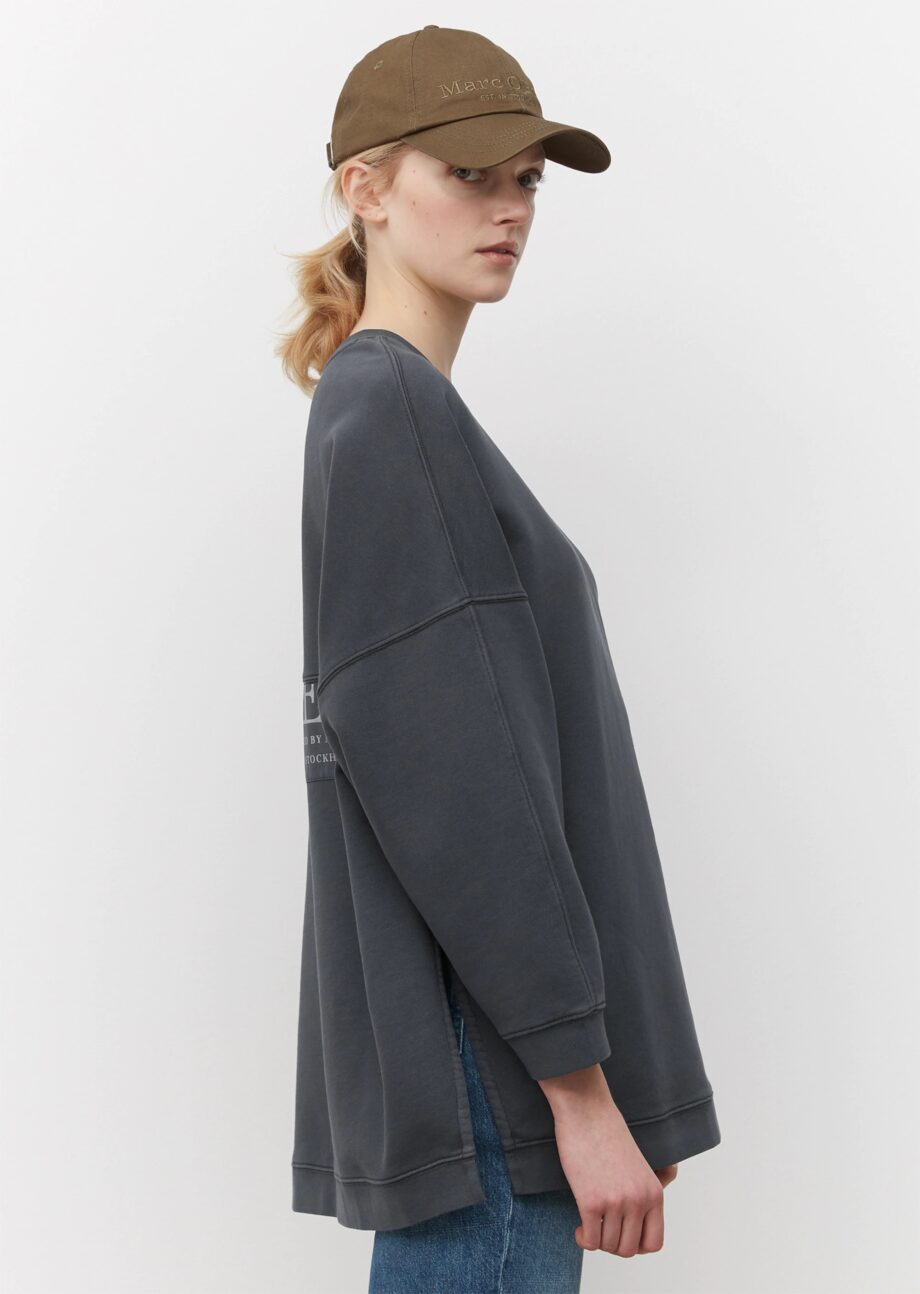 MARC O’POLO Oversize-Sweatshirt aus reiner Organic Cotton-Qualität, deep sky