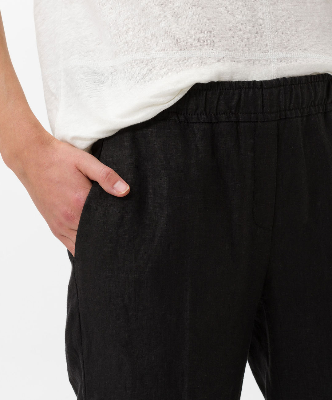 BRAX women Leinenhose in smarter Optik Style Maron, black