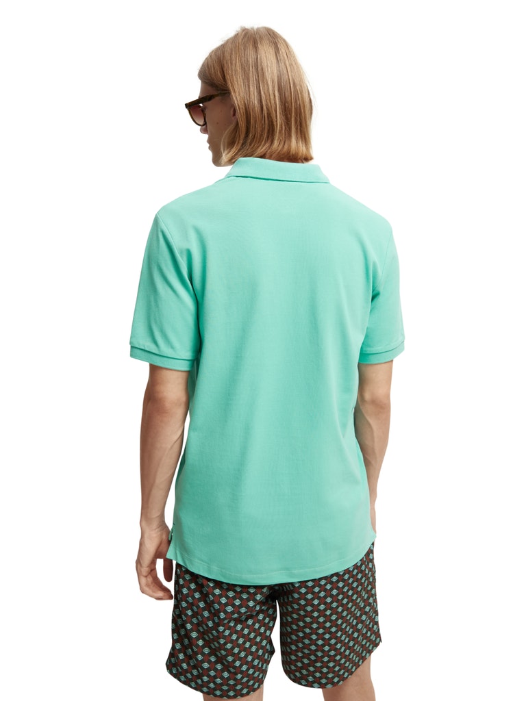 Scotch & Soda Classic pique polo in Organic Cotto, Smash Mint