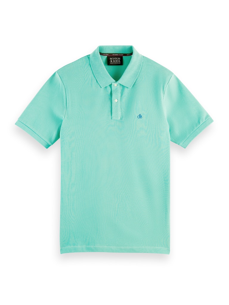 Scotch & Soda Classic pique polo in Organic Cotto, Smash Mint