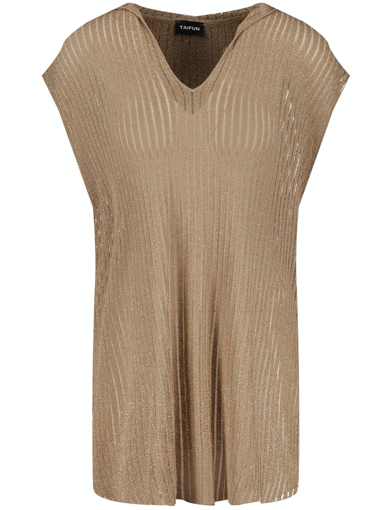 TAIFUN
Pullunder mit Kapuze und Glitzer-Effekt, gold shiny