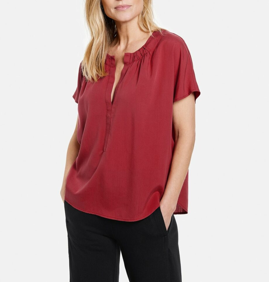 GERRY WEBER
      
        1/2 Arm Bluse aus Lyocell, wine
