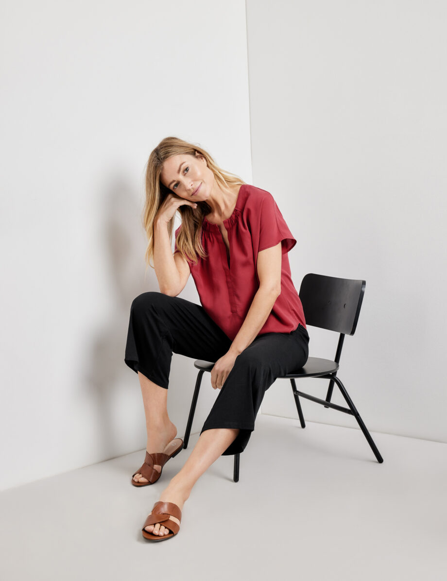GERRY WEBER
      
        1/2 Arm Bluse aus Lyocell, wine