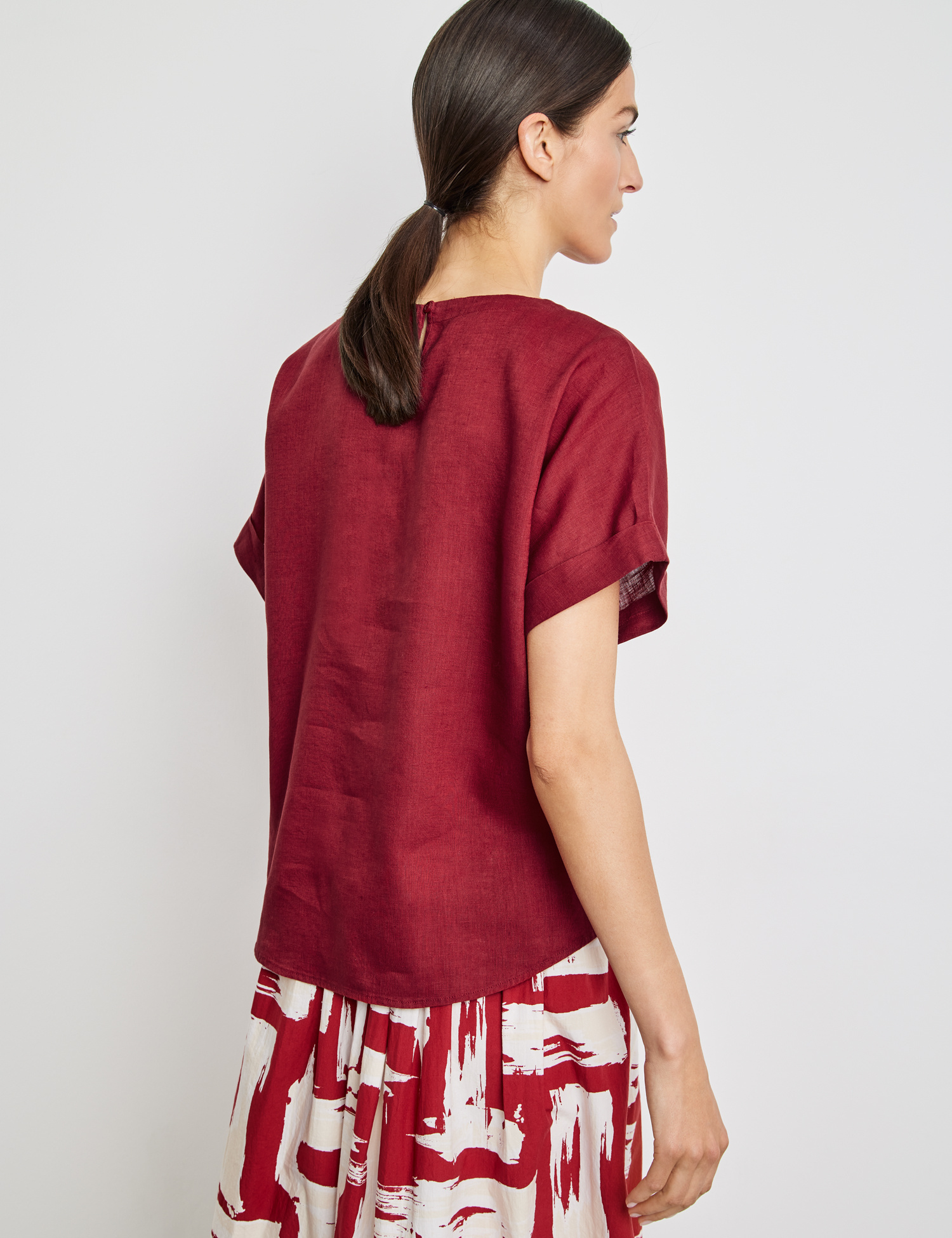GERRY WEBER
Bluse mit Bindedetail, off-white