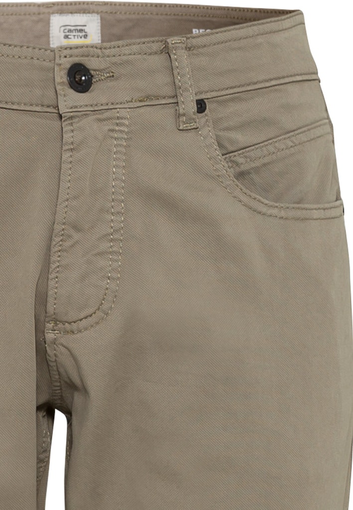 Camel active Regular Fit Hose mit Organic Cotton Anteil, khaki
