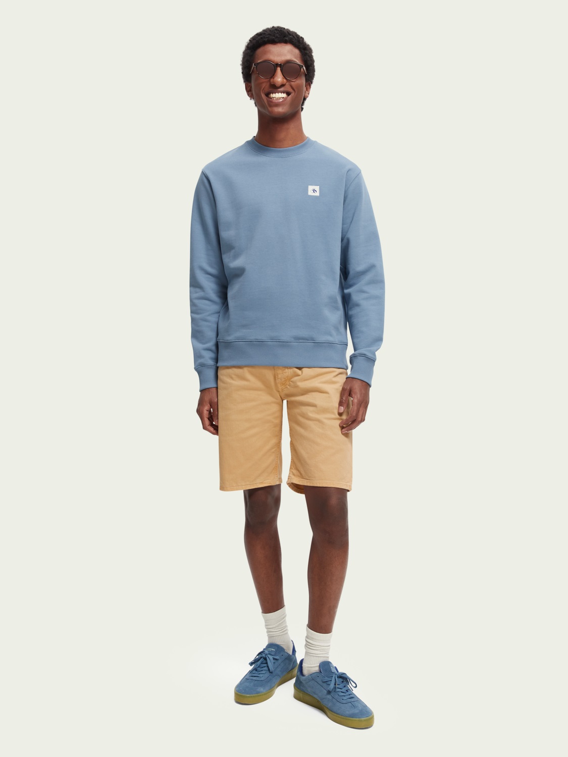 Scotch & Soda Sweatshirt aus Bio-Baumwolle mit Rundhalsausschnitt, Cosmos Blue