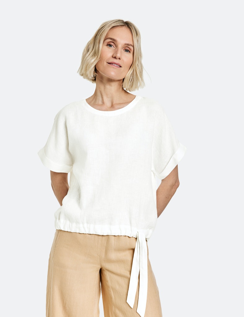 GERRY WEBER
Bluse mit Bindedetail, off-white